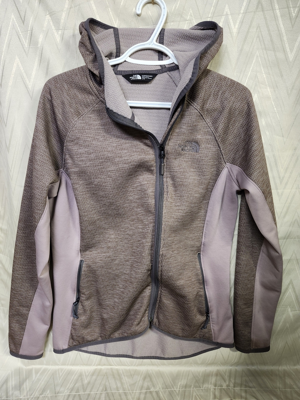 The North Face Women's Taupe and Light Mauve Hooded Jacket
